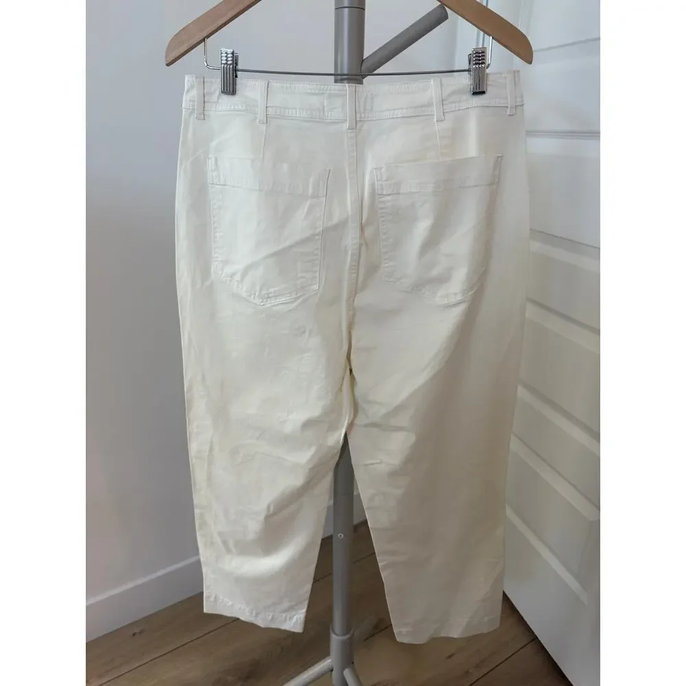Everlane The Lightweight‎ Straight Leg Crop Off White Size 14
